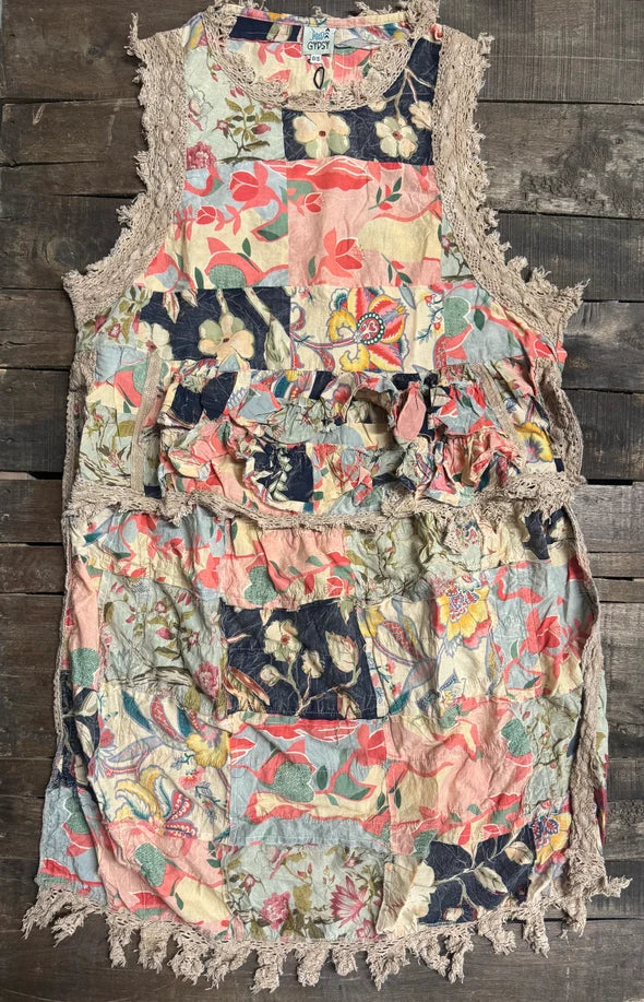 Jaded Gypsy Ruffle High-Lo Floral Top | Katze Boutique