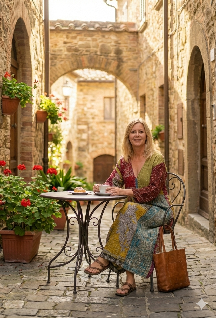 Jaded Gypsy Kantha Sunrise Dress-Katze Boutique