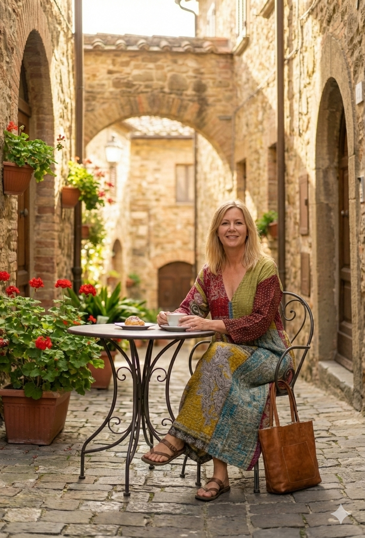 Jaded Gypsy Kantha Sunrise Dress-Katze Boutique