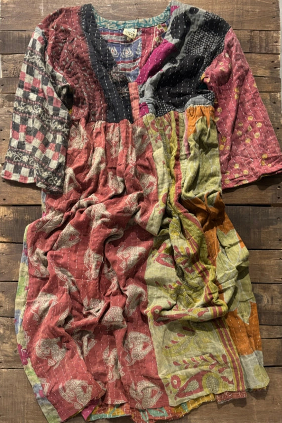 Jaded Gypsy Kantha Sunrise Dress-Katze Boutique