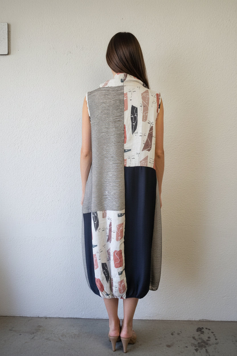 Kozan Alessandra Dress In Faces-Katze Boutique