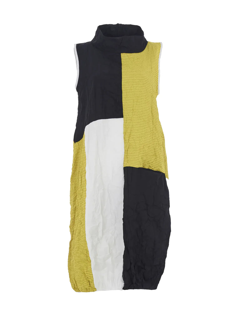 Kozan Alessandra Lime Mix Panel Dress