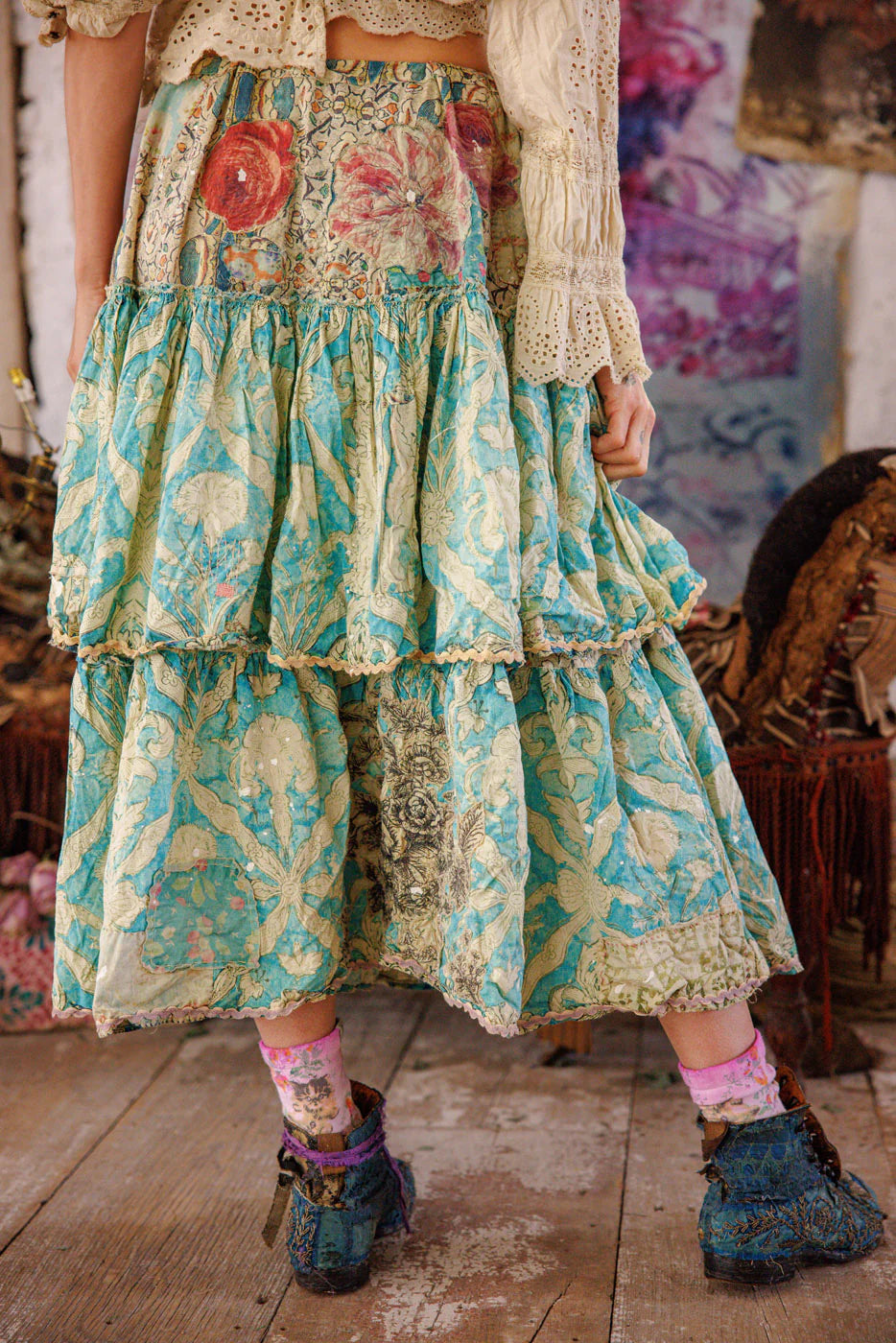 Magnolia Pearl Layered Lucca Skirt-Katze Boutique