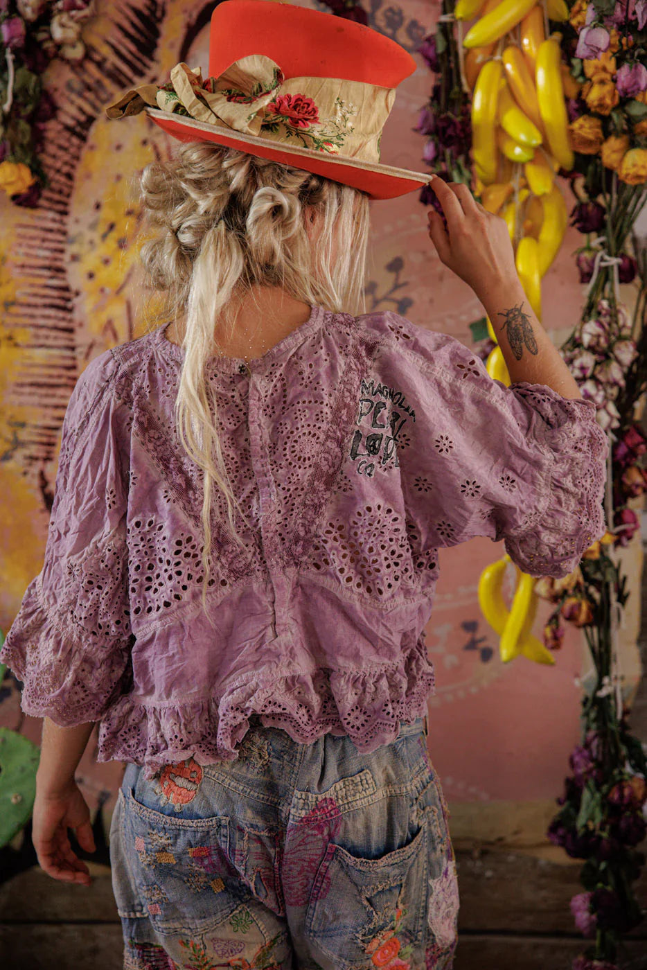 Magnolia Eyelet Rosemary Blouse-Katze Boutique