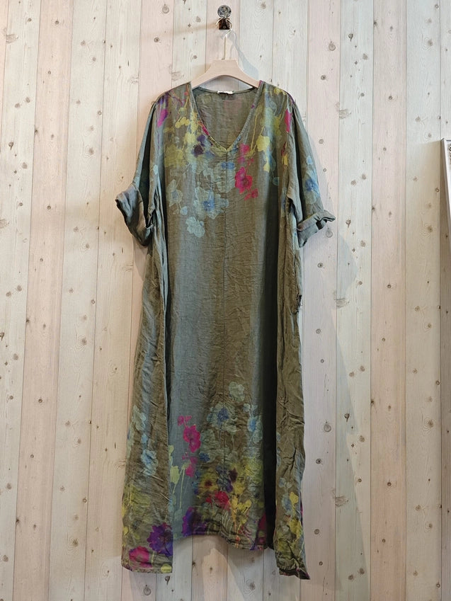 Made In Italy Maxi Linen Dress-Katze Boutique