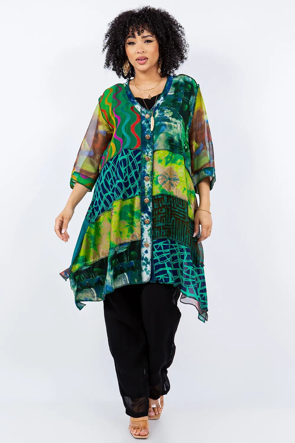 Wearable Art Asymmetrical Tunic-Katze Boutique