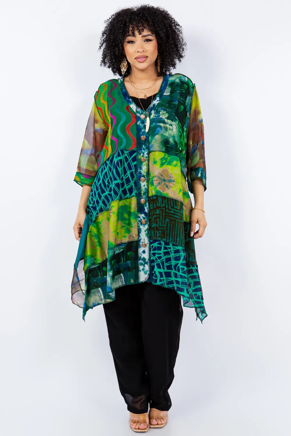 Wearable Art Asymmetrical Tunic-Katze Boutique