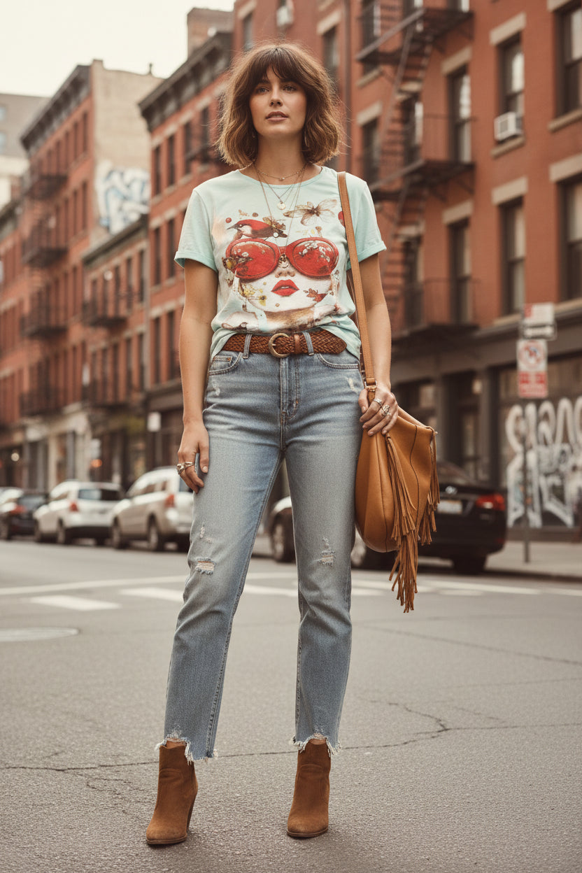 Jaded Gypsy Moon Dance Tee-Katze Boutique