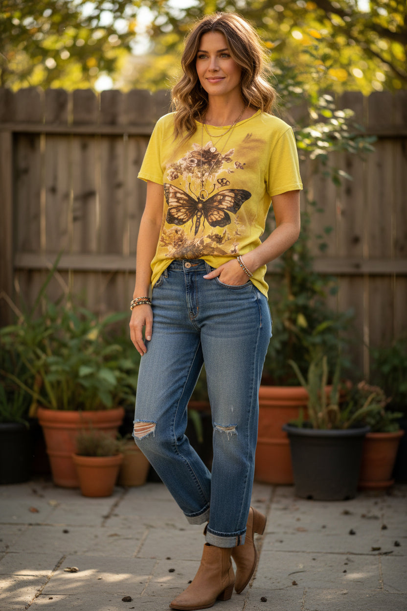 Jaded Gypsy Moon Dance Tee-Evening Stop-Katze Boutique