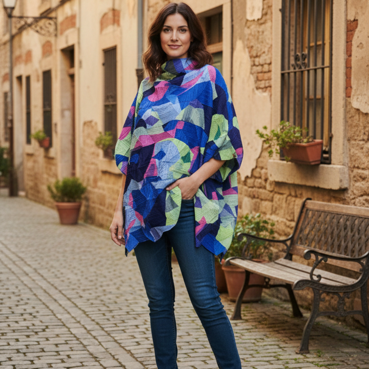 Multicolor Pleated Tunic-Katze Boutique