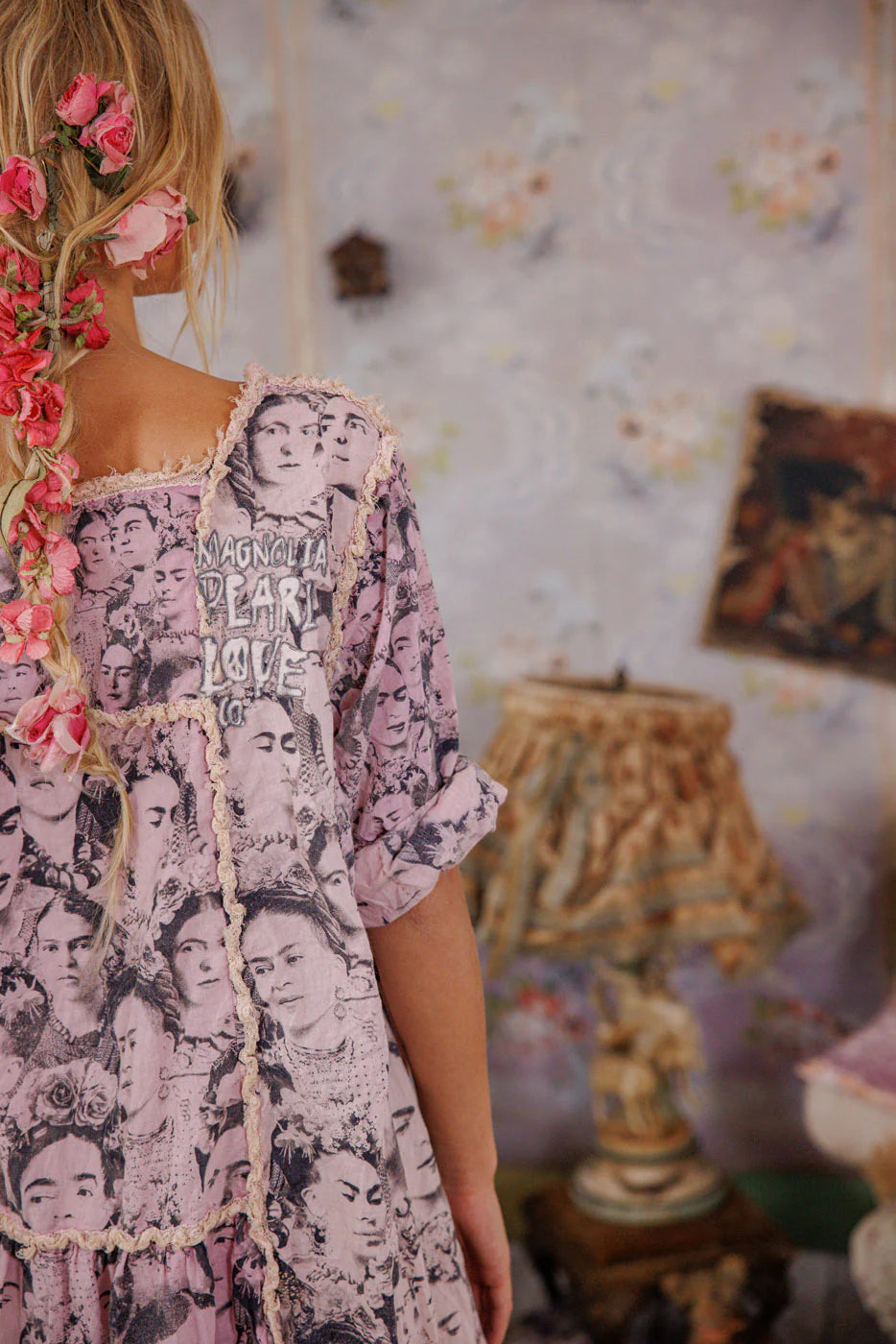 Magnolia Pearl Mural Frida Helenia Dress-Katze Boutique