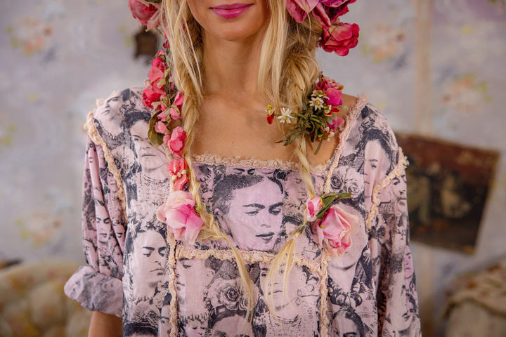 Magnolia Pearl Mural Frida Helenia Dress-Katze Boutique