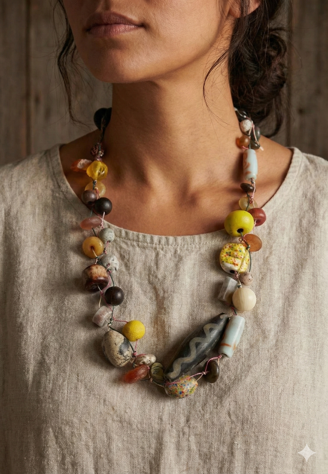 Natural Stones Artisan Necklace - Katze Boutique