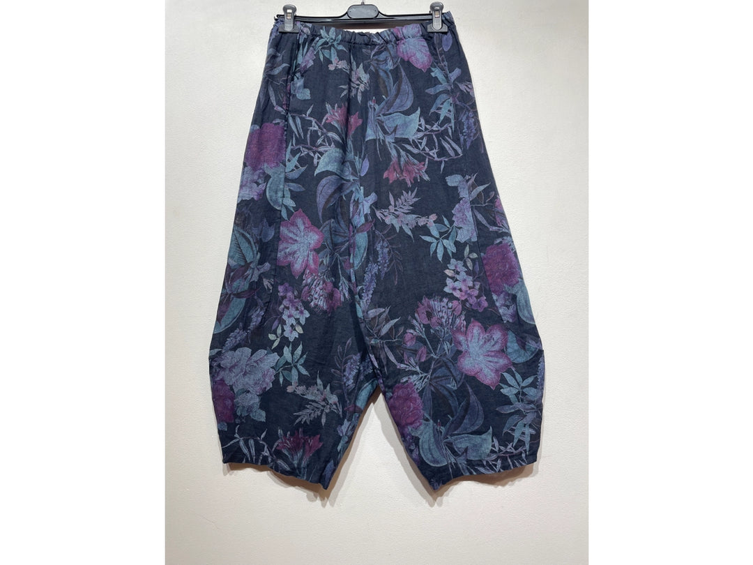 Made In Italy Balloon Linen Pants-Katze Boutique