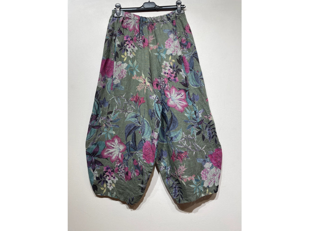 Made In Italy Balloon Linen Pants-Katze Boutique