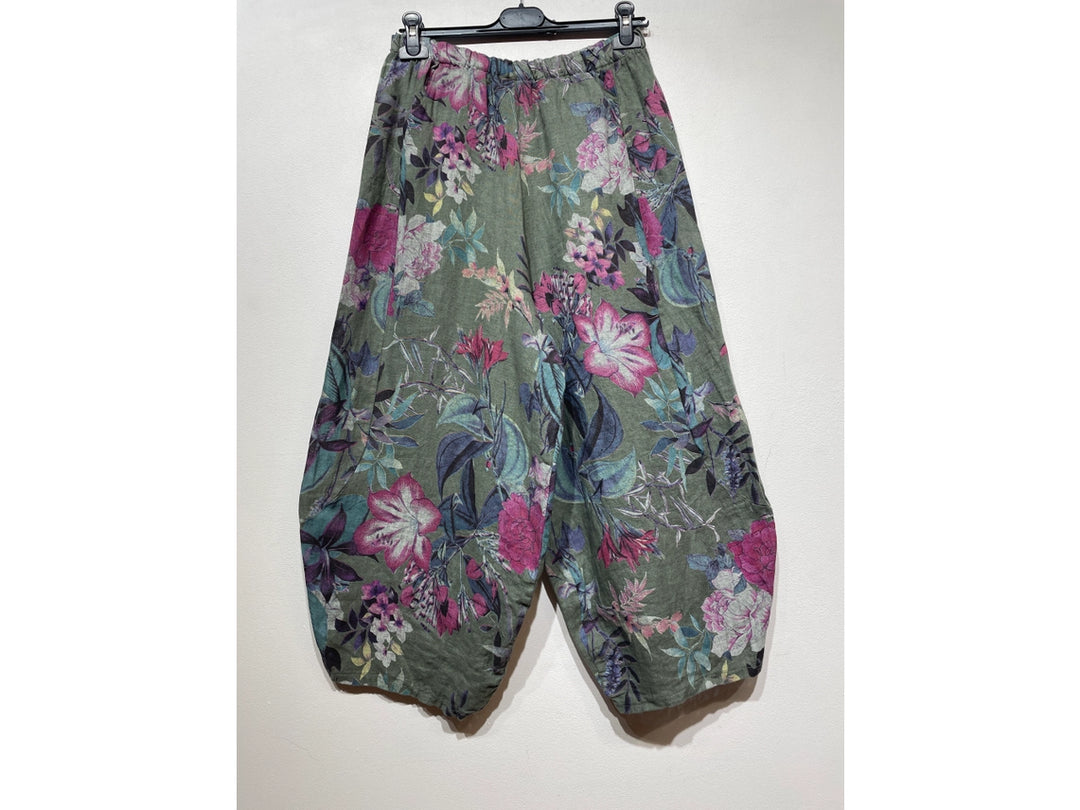 Made In Italy Balloon Linen Pants-Katze Boutique