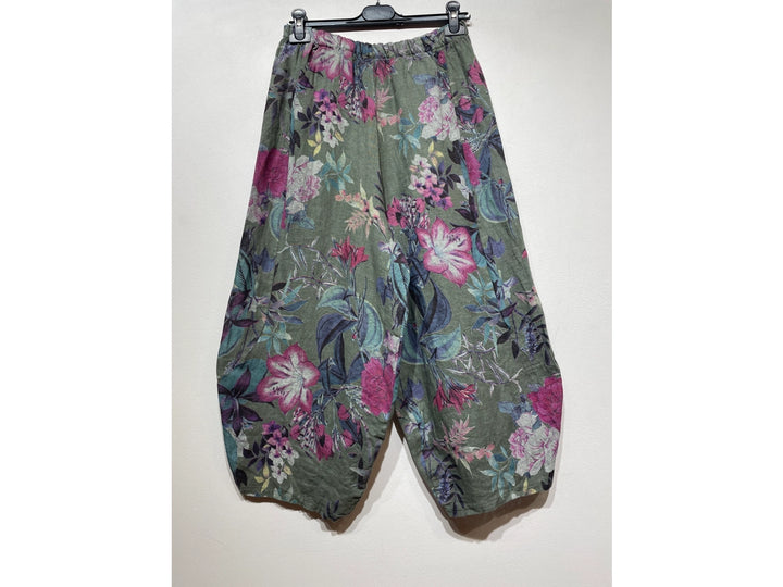 Made In Italy Balloon Linen Pants-Katze Boutique