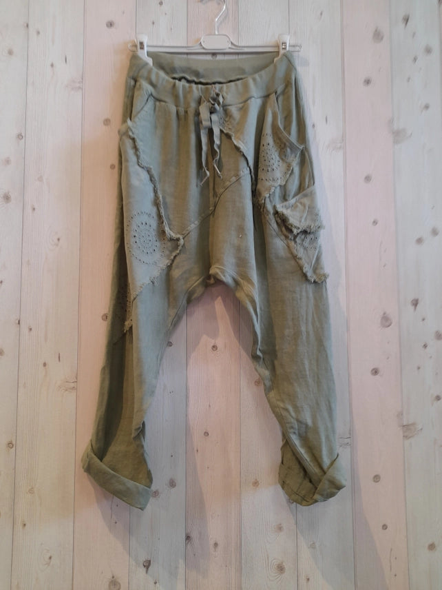 Linen Harem Pants-Katze Boutique