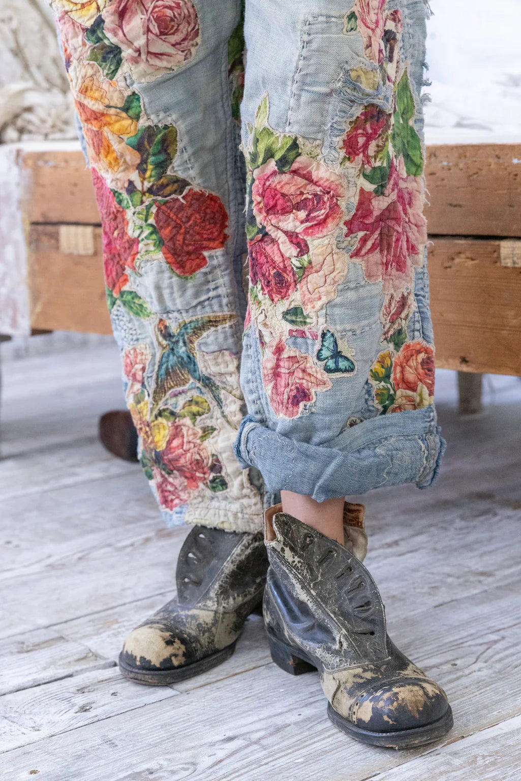 Magnolia Pearl Quilts & Roses Miner Pants-Katze Boutique