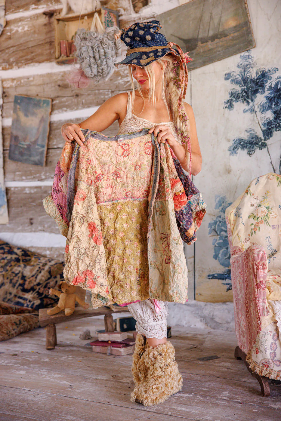 Magnolia Pearl Piecewise Crop Dashi Kimono-Katze Boutique
