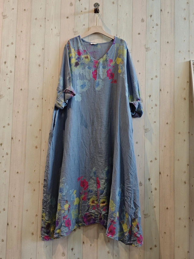 Made In Italy Maxi Linen Dress-Katze Boutique