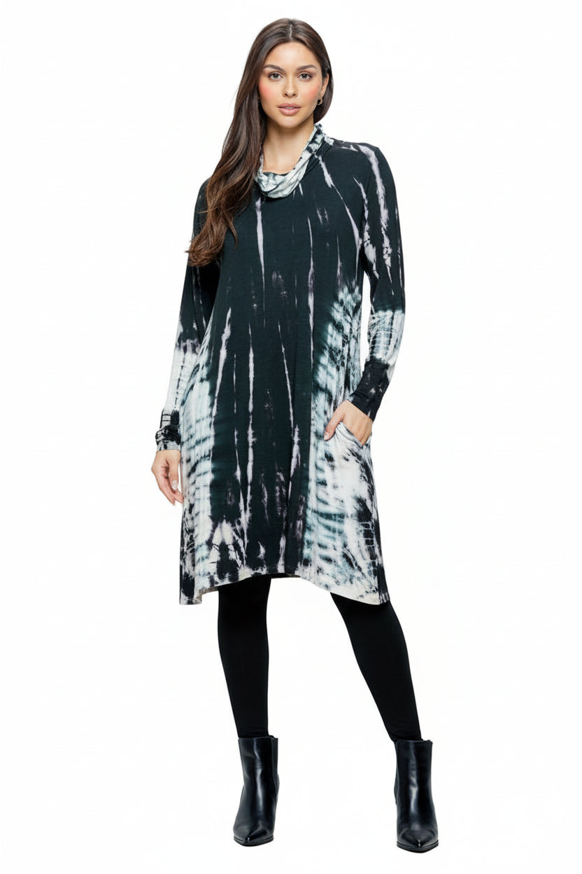 Pullover Tie Dye Boho Dress-Katze Boutique