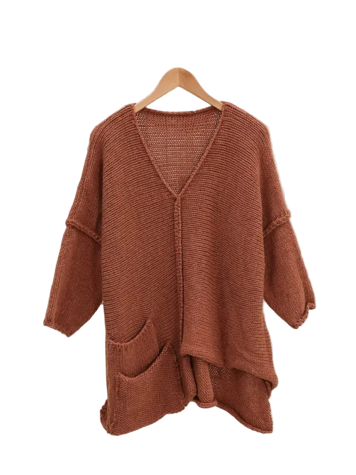 Asymmetrical Oversized Alpaca Sweater-Katze Boutique