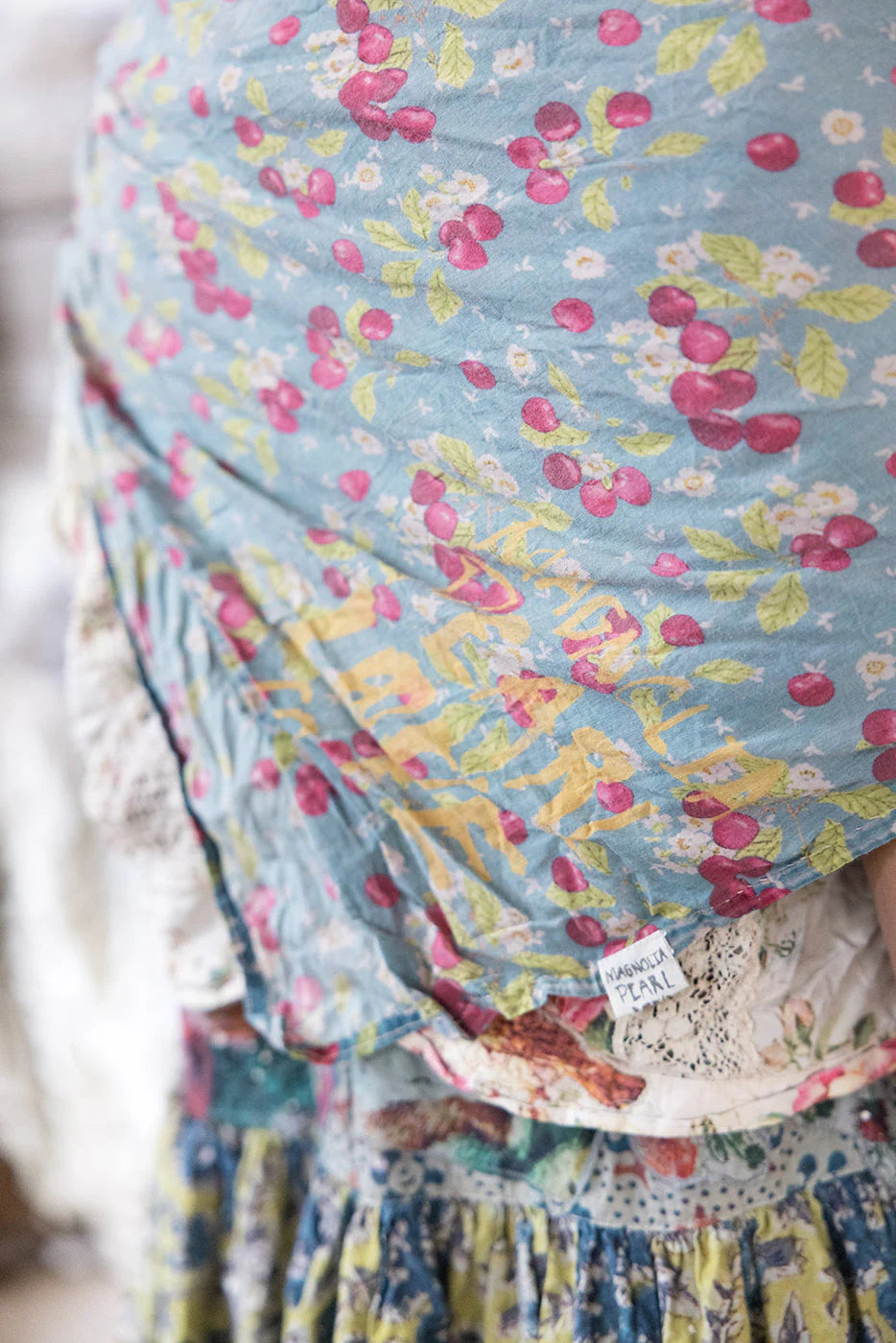 Magnolia Pearl Cherry Picking Scarf-Katze Boutique