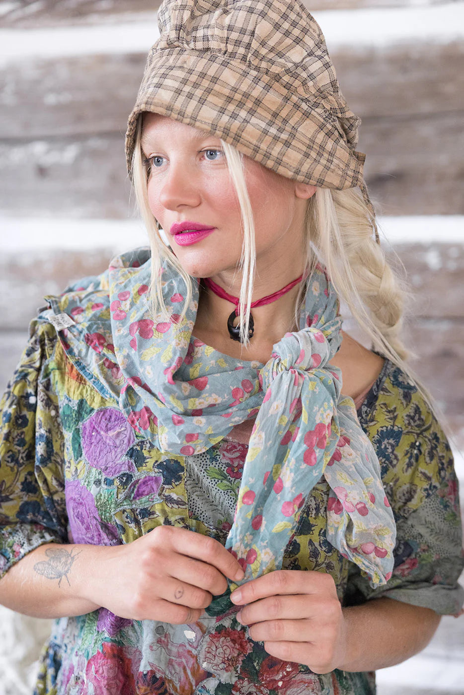 Magnolia Pearl Cherry Picking Scarf-Katze Boutique