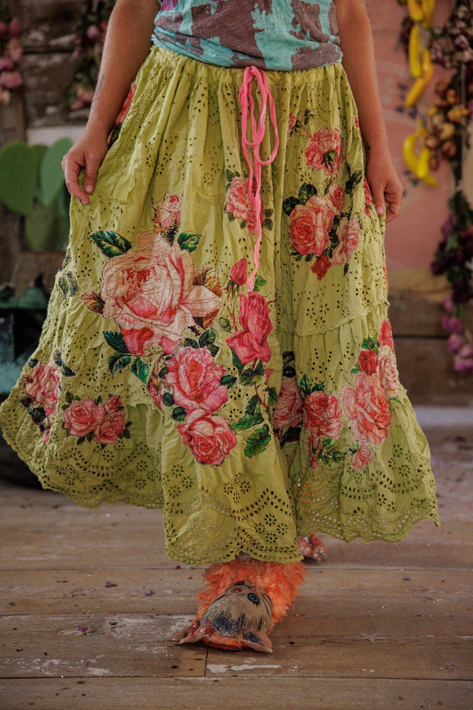 Magnolia Pearl Eyelet Lala Skirt-Katze Boutique
