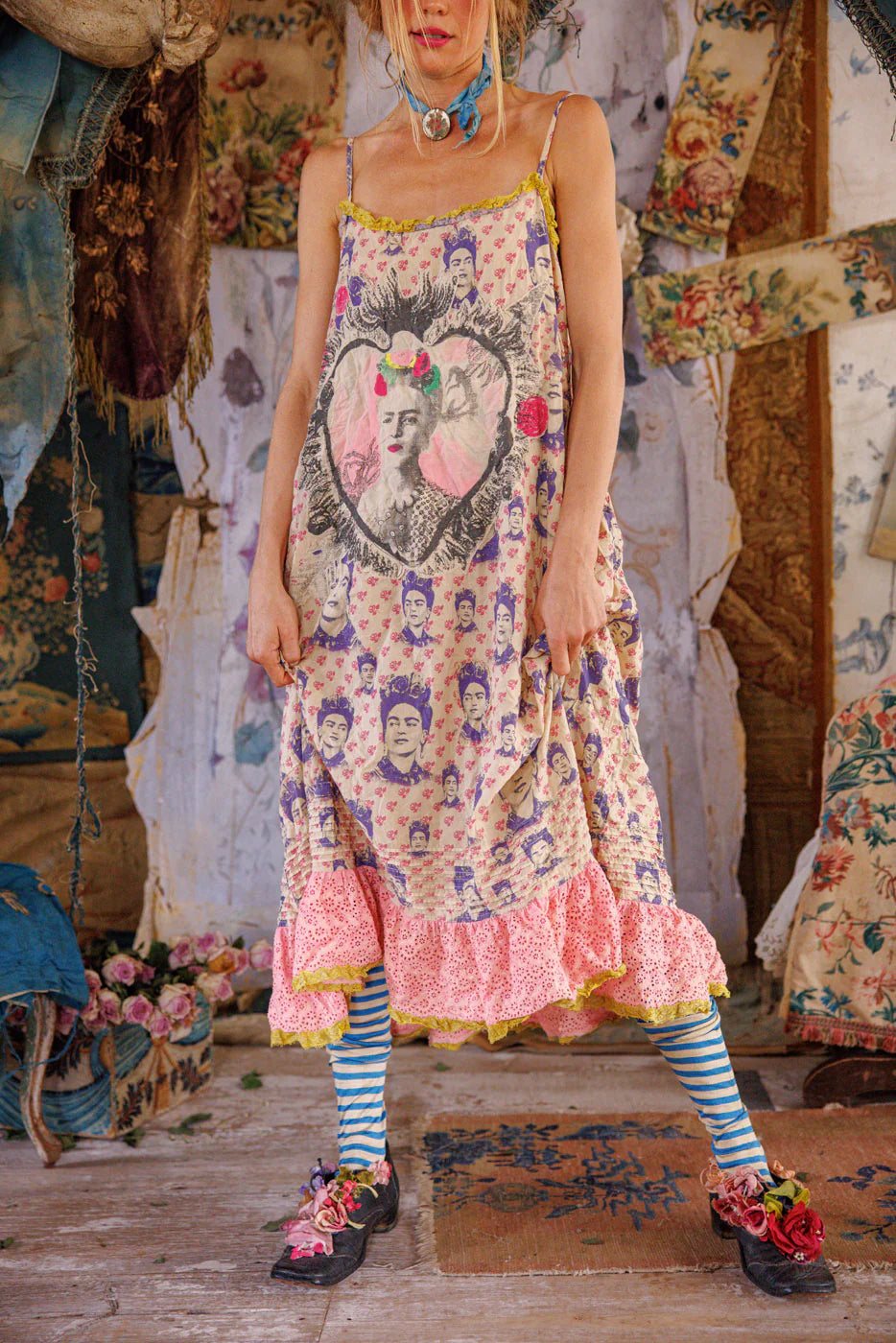 Magnolia Pearl Frida Corazón Llameante Clementine Slip -Katze Boutique