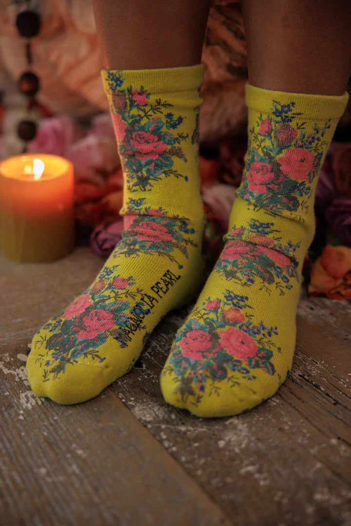 Magnolia Pearl Floral MP Socks-Katze Boutique