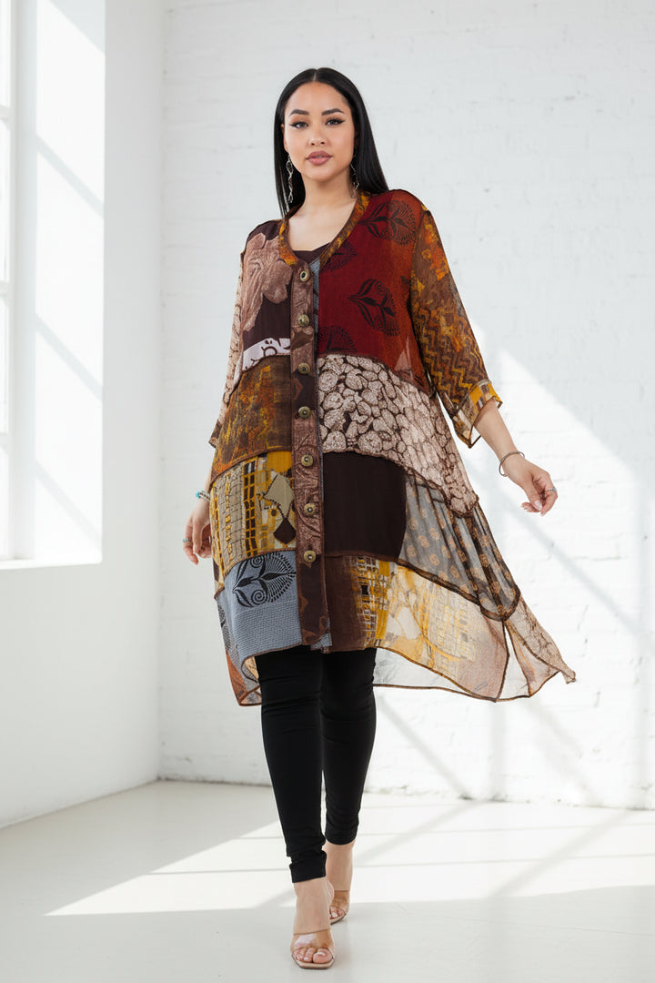 Sterling Styles Buttoned Long Jacket-Tunic-Katze Boutique