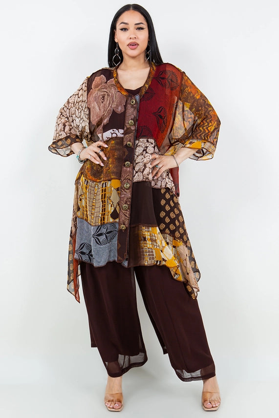 Sterling Styles Buttoned Long Jacket-Tunic-Katze Boutique