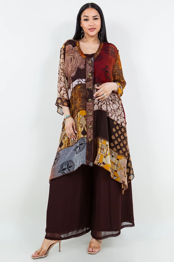 Sterling Styles Buttoned Long Jacket-Tunic-Katze Boutique