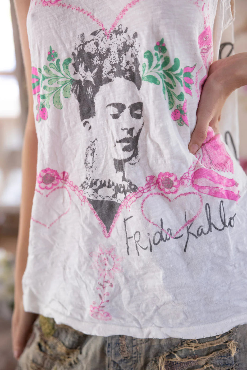Magnolia Pearl Frida Corazón Luminoso Lana Tank-Katze Boutique