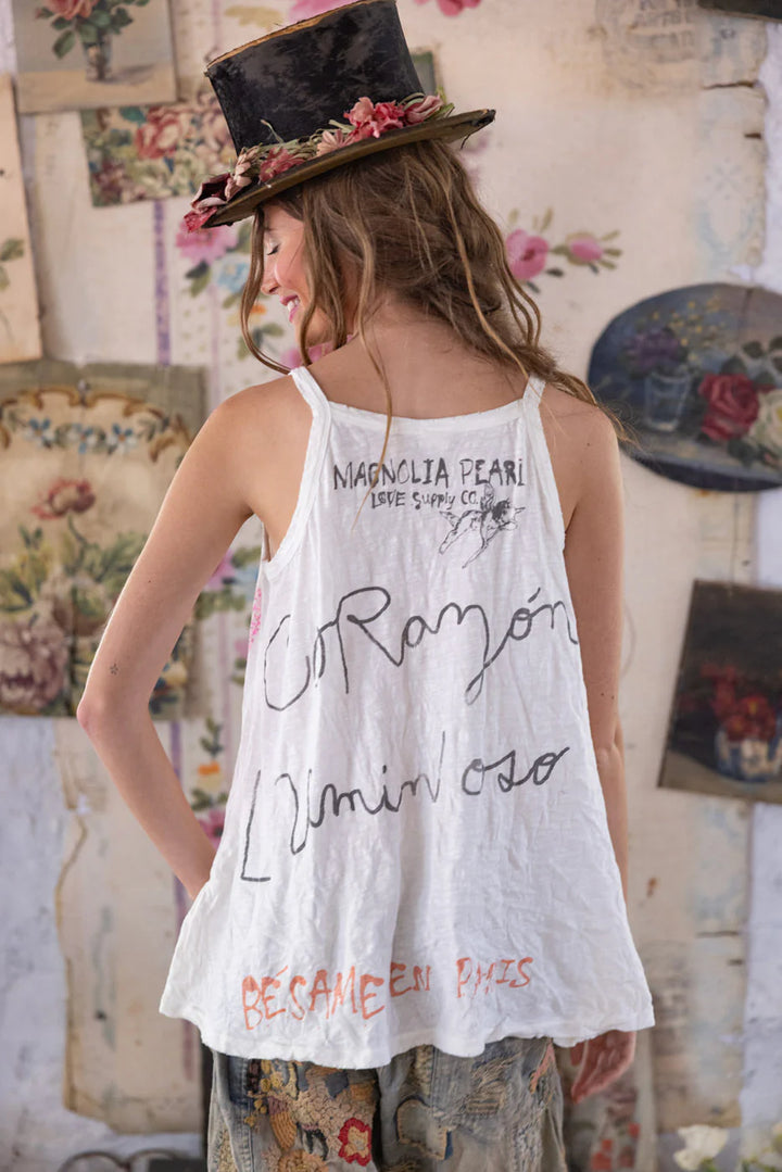 Magnolia Pearl Frida Corazón Luminoso Lana Tank-Katze Boutique