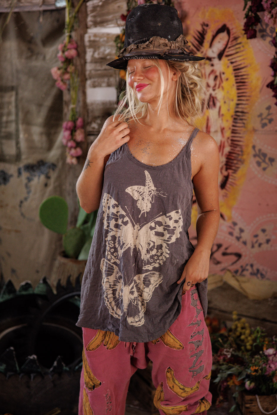 Magnolia Pearl Butterfly Totem  Lana Tank-Katze Boutique