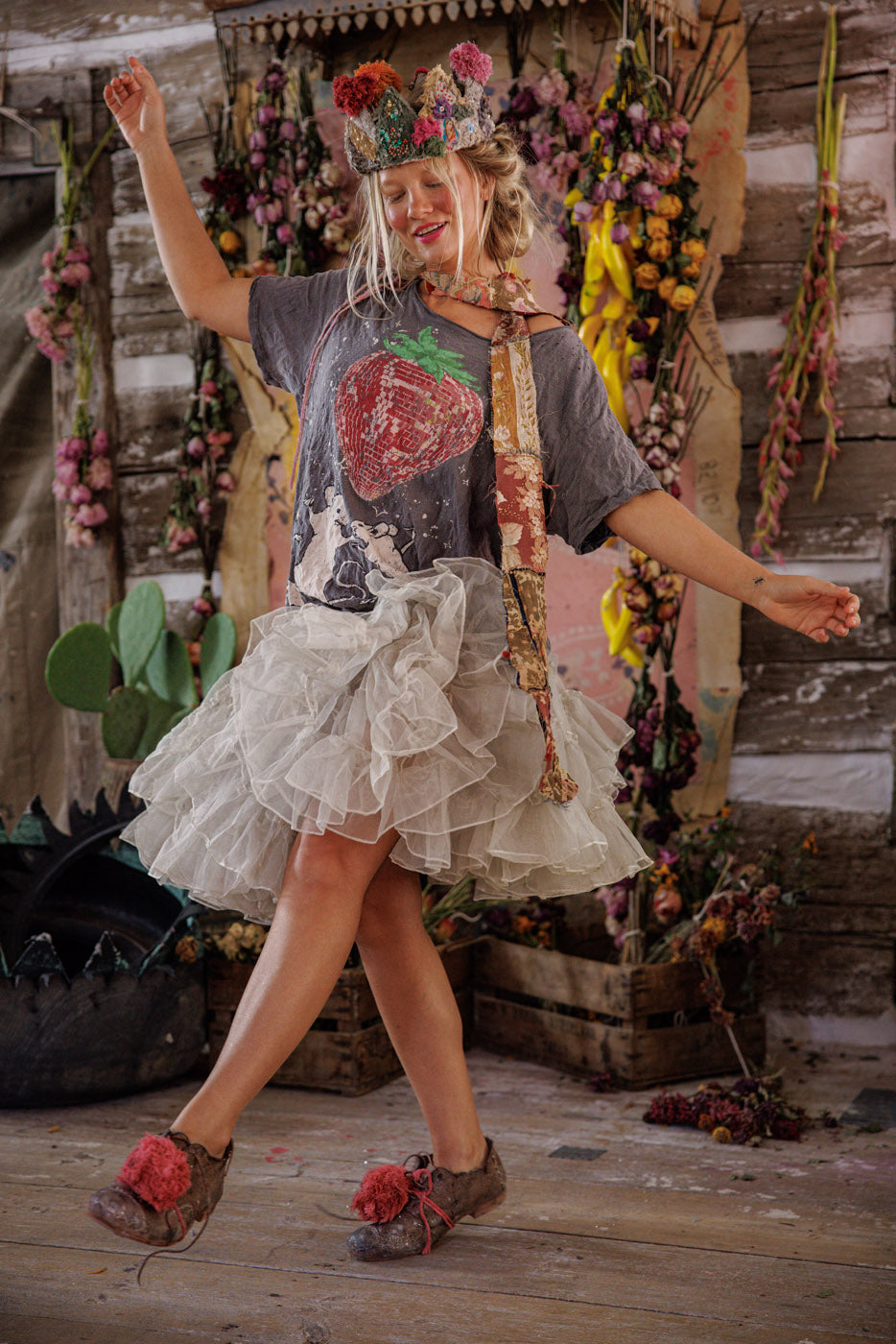 Magnolia Pearl Discotheque Fraises Tee Dress-Katze Boutique