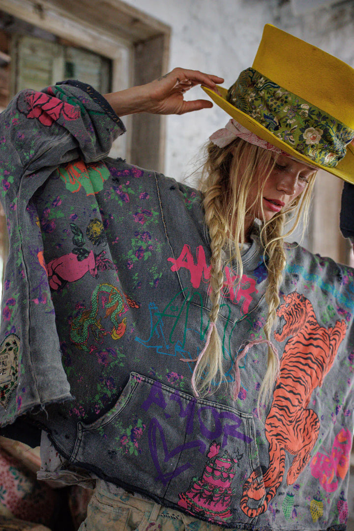Magnolia Punk Graphics Raji Hoodie-Katze Boutique