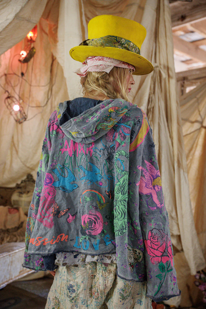 Magnolia Punk Graphics Raji Hoodie-Katze Boutique