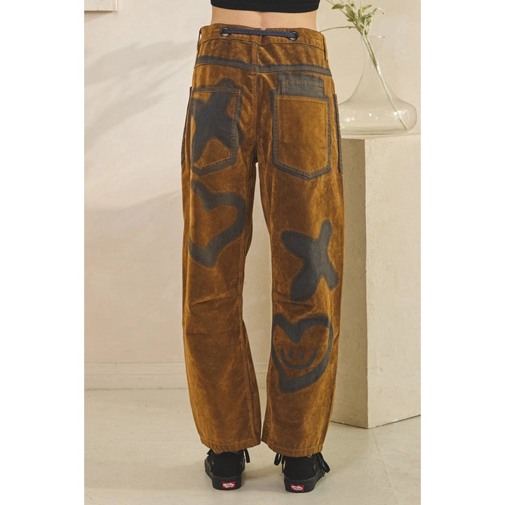 Oli and Hali Tie Waist Velvet Suede Pants-Katze Boutique