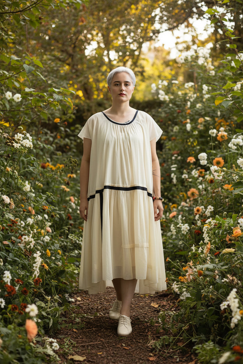 Tina Givens Darling Dress - Cotton Poplin Cap Sleeve | Katze Boutique