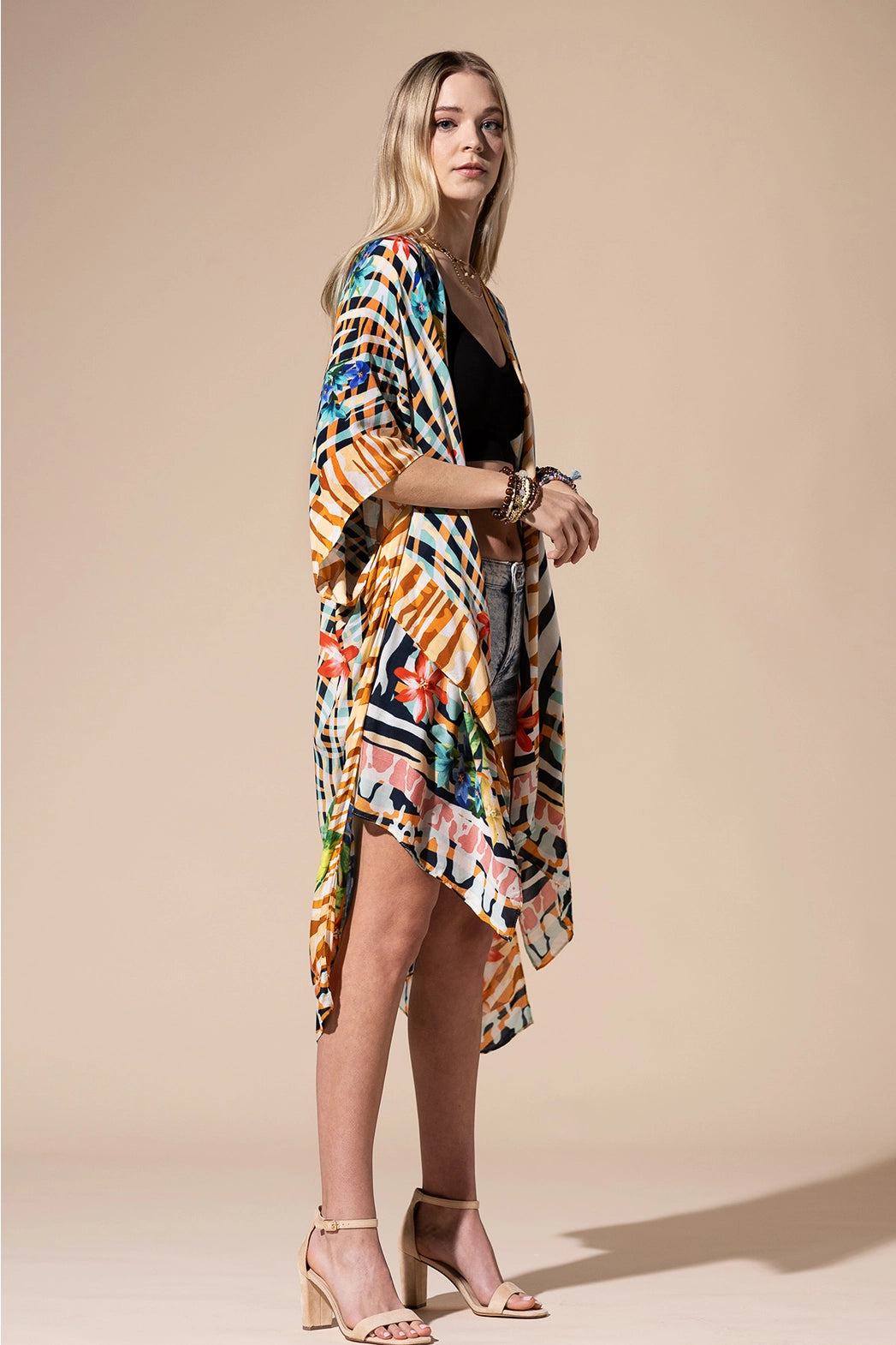 Tropical Animal Print Kimono-Katze Boutique