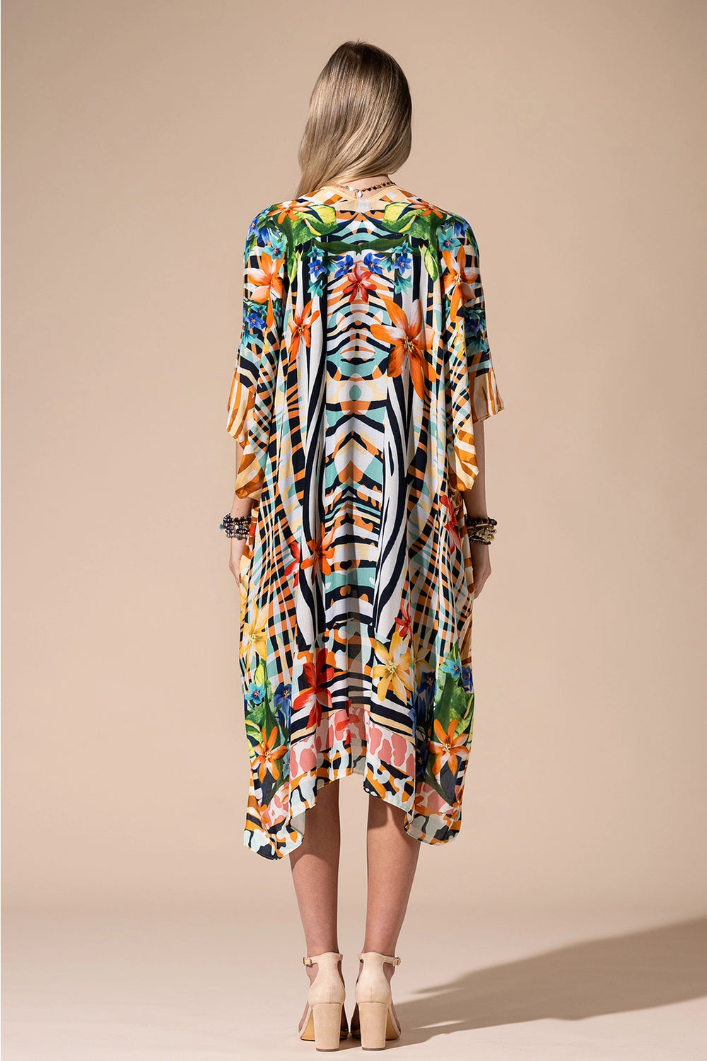 Tropical Animal Print Kimono-Katze Boutique