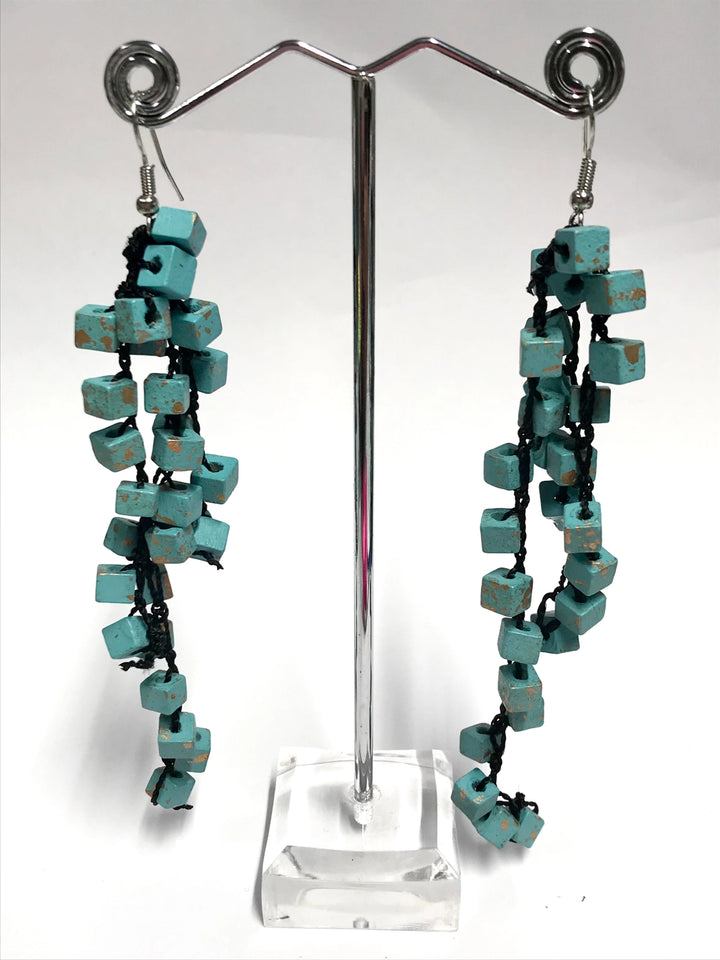 Jianhui London Iris Pashmina-Crocheted Tassel Earrings-Katze Boutique