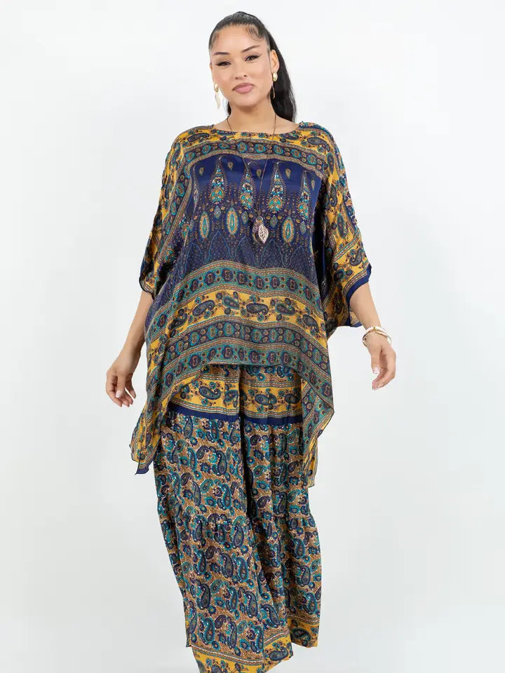 Sterling Style Two-Piece Paisley Matching Set -Katze Boutique