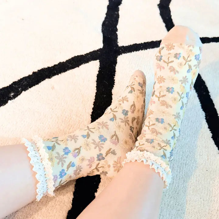 Vintage Blossom Socks Set-Katze Boutique