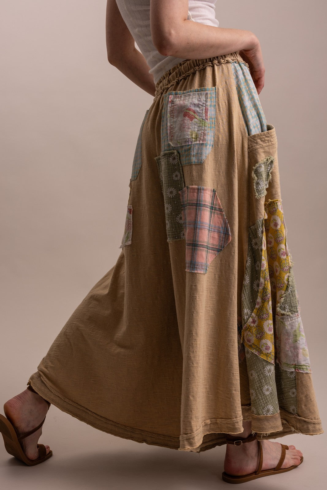 BlueVelvet Wide Leg Patchwork Pants | Bohemian Pants – Katze Boutique