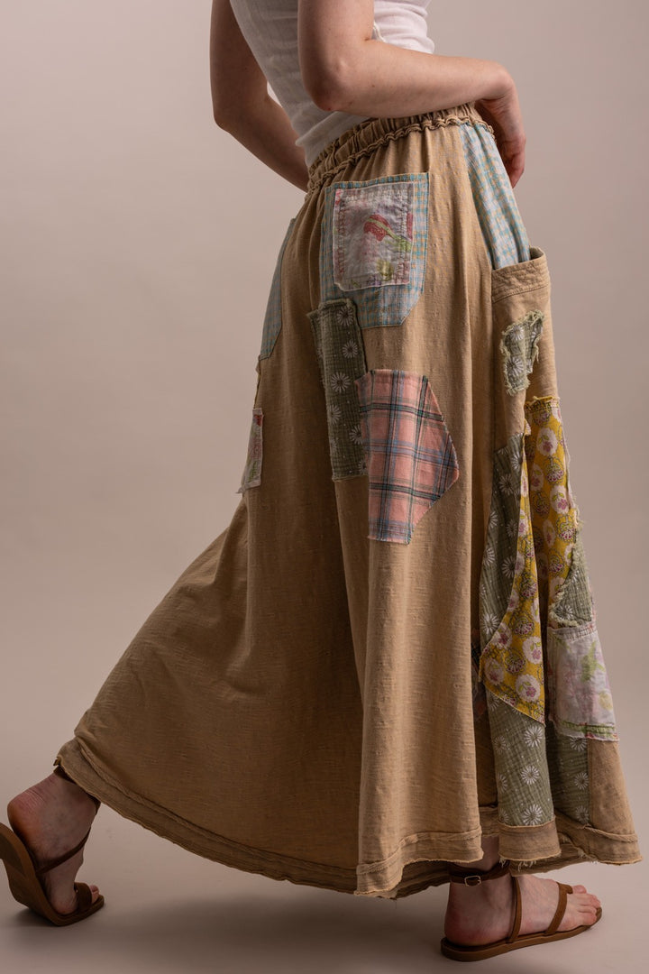 BlueVelvet Wide Leg Patchwork Pants | Bohemian Pants – Katze Boutique